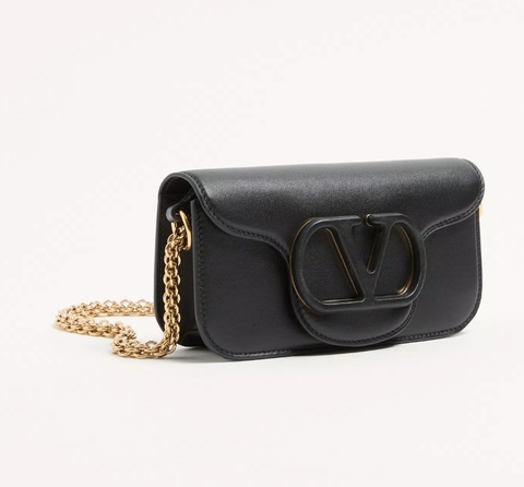 Маленькая сумка на плечо Valentino Small Locò Черный