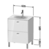 Duravit Brioso BR451002222 Тумба напольная под раковину # 234463, 2 ящика, 685x620x479мм, цвет White High Gloss