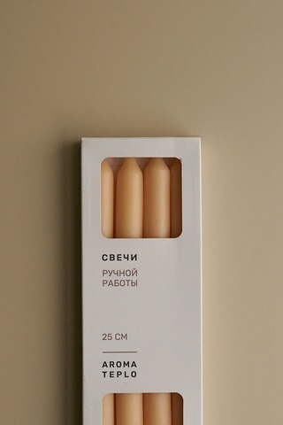 Свеча столовая КОЛОННА, набор 4 шт, 25 см