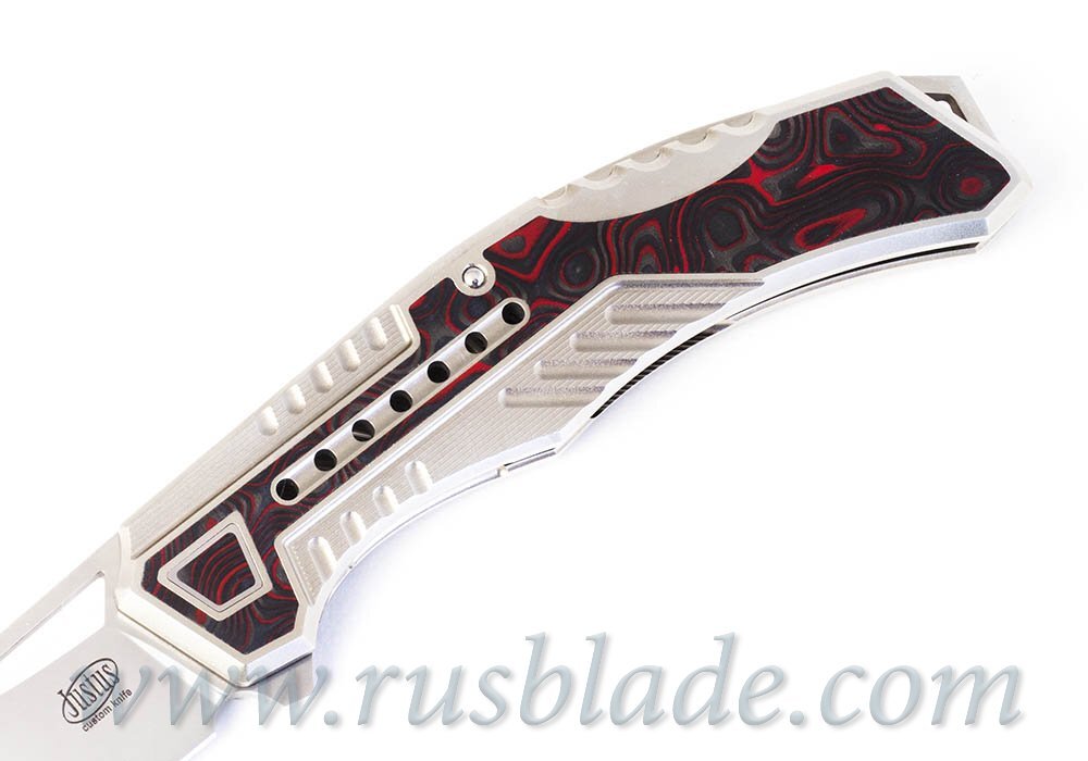 Justus knives AK-104 Red Inlay Custom One-Off - фотография 