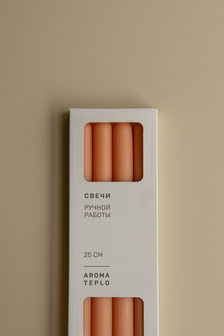 Свеча столовая КОЛОННА, набор 4 шт, 25 см