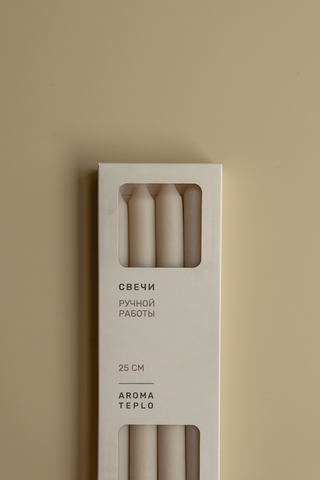 Свеча столовая КОЛОННА, набор 4 шт, 25 см
