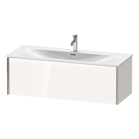 Duravit XViu XV40360B122 Тумба подвесная 610x800x480мм, для раковины #234412, 1 ящик, цвет: белый глянцевый/champagne matt