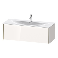 Duravit XViu XV40360B122 Тумба подвесная 610x800x480мм, для раковины #234412, 1 ящик, цвет: белый глянцевый/champagne matt фото