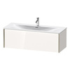 Duravit XViu XV40360B122 Тумба подвесная 610x800x480мм, для раковины #234412, 1 ящик, цвет: белый глянцевый/champagne matt