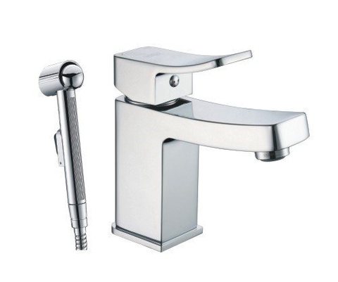 WasserKRAFT Aller 1068 Смеситель для раковины с гигиеническим душем, цвет: хром