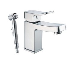 WasserKRAFT Aller 1068 Смеситель для раковины с гигиеническим душем, цвет: хром фото