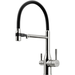 Sancos Garda SC4009BN Смеситель для кухни с гибким изливом и возможностью подключения фильтра для воды, цвет: никель фото