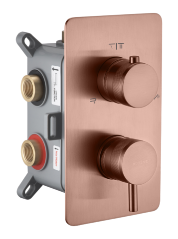 Boheme Cell 135-3-CB Смеситель для ванны встроенный 3-х проходной, цвет: брашированная медь