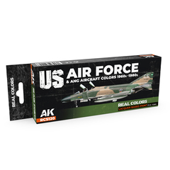 Набор красок AK Interactive Real Colors - US Air Force & ANG Aircraft Colors 1960s-1980s