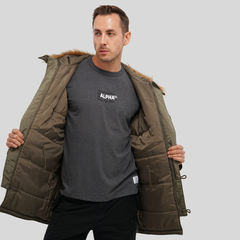 Парка Alpha Industries N-3B Logo Oxford Parka Olive Green (Зеленая)