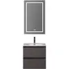 BelBagno KRAFT 39-500/390-2C-SO-GSO База под раковину подвесная с фрезерованными ручк. по всей дл. фасада с 2 выкатн. ящ.,Темно-Серый Мат.,500x395x500