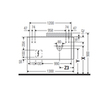 Duravit Happy D.2 Plus HP4932L9292 Тумба подвесная 354x1300x550мм 1 ящик, SX, цвет: stone grey satin matt
