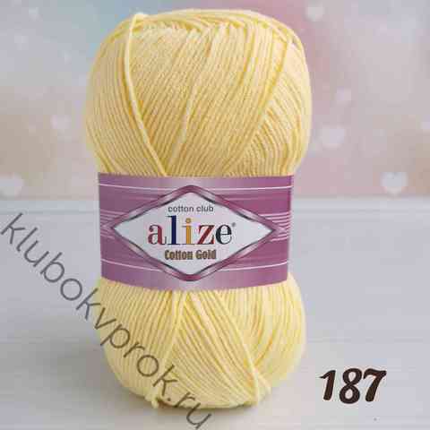 ALIZE COTTON GOLD 187, Светлый лимонный