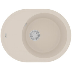 Lemark 9910054 Кухонная мойка Lemark LACHA 620 врезная овальная с крылом из кварцгранита цвет: Шампань фото