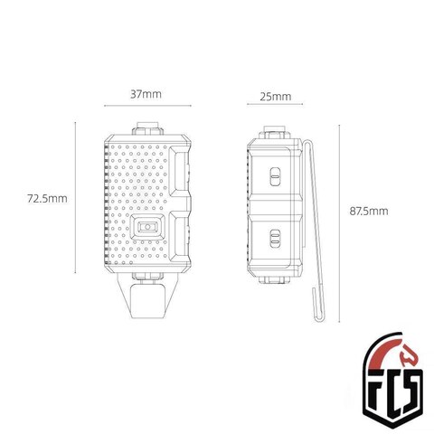 Кнопка PTT FCS V20, чёрная