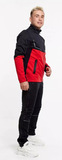 Утеплённый лыжный костюм ArsWear Black-Red Professional с лямками мужской