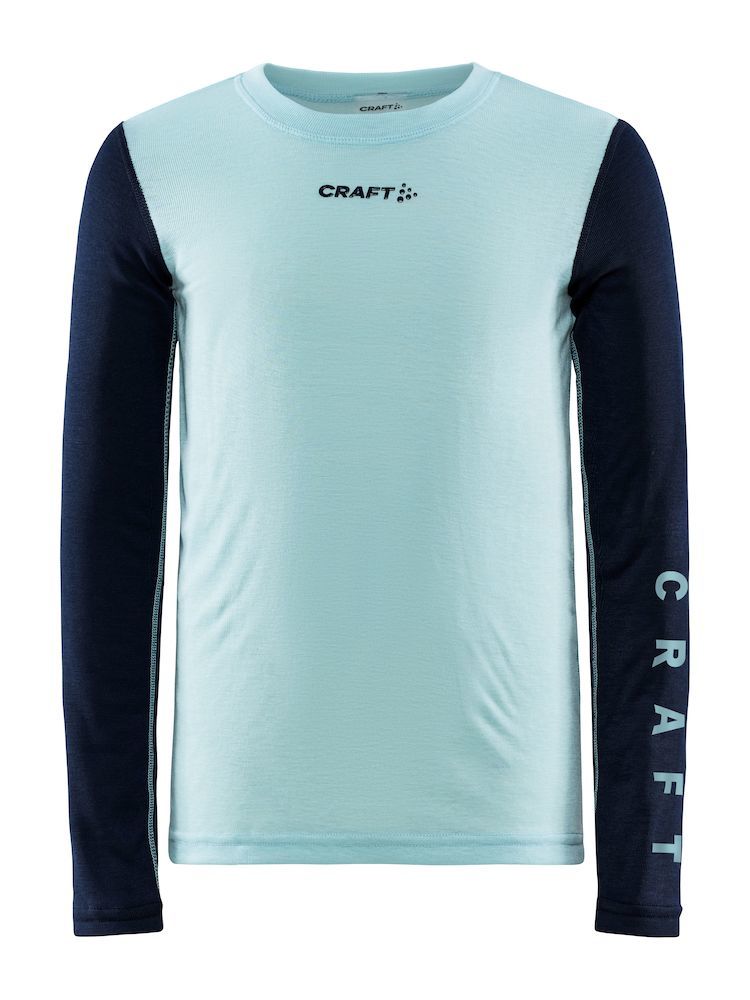 Детский комплект термобелья Craft Jr Core Warm синий-голубой - 9