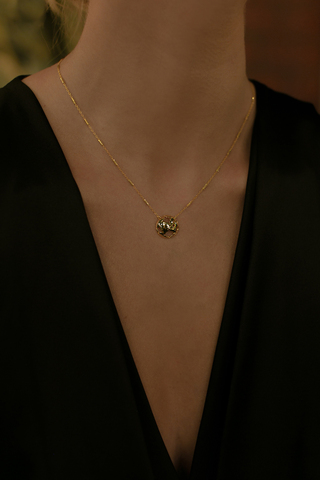 Колье Вселенная, серебро 925, позолота 18k 2