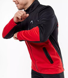 Утеплённый лыжный костюм ArsWear Black-Red Professional с лямками мужской