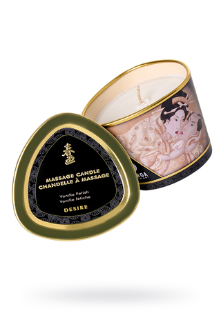 Массажное аромамасло в виде свечи Shunga «Желание. Ванильный фетиш» (Desire.Vanilla Fetish), 170 мл