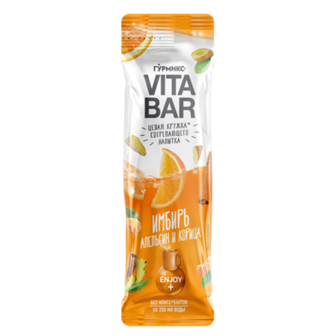 Основа для приготовления напитка Гурмикс VITA BAR Имбирь апельсин и корица, 25 мл.