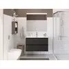 BelBagno UNO-MINI-1000-2C-SO-GSO База под раковину подвесная с фрезеров. ручк. по всей длине фасада с двумя выкатн. ящ.,Темно-Серый Мат.,1000x395x608