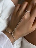 Браслет-слейв с кольцом Изгиб