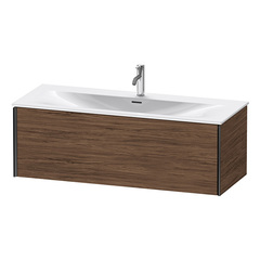 Duravit XViu XV40360B221 Тумба подвесная 610x800x480мм, для раковины #234412, 1 ящик, цвет: walnut dark/черный матовый фото