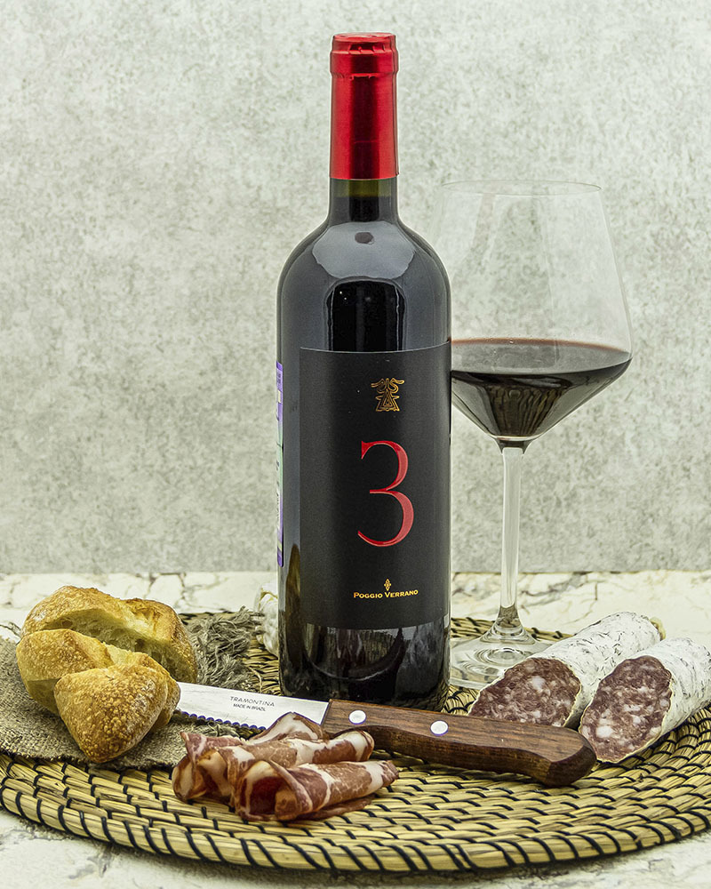 Вино Poggio Verrano Поджио Верано 3 Красное Сухое 2010 г.у. 14% 0,75 л, Италия