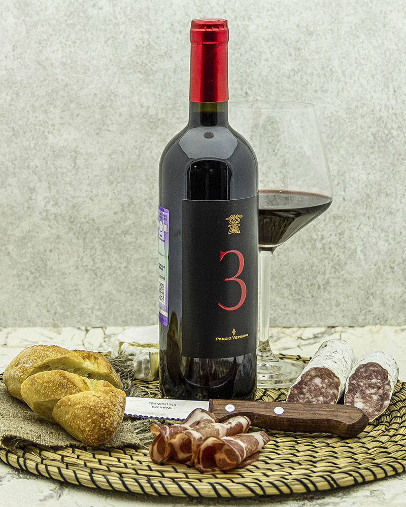 Вино Poggio Verrano Поджио Верано 3 Красное Сухое 2010 г.у. 14% 0,75 л, Италия