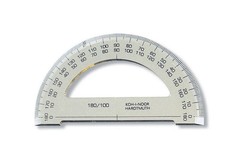 Транспортир KOH-I-NOOR 180/100, дымч.пластик, 746169, пакет с подвесом