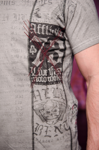Affliction | Футболка мужская HELL BENT A18377 принт спереди