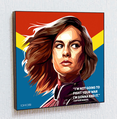 Картина постер Капитан Марвел в стиле ПОП-АРТ