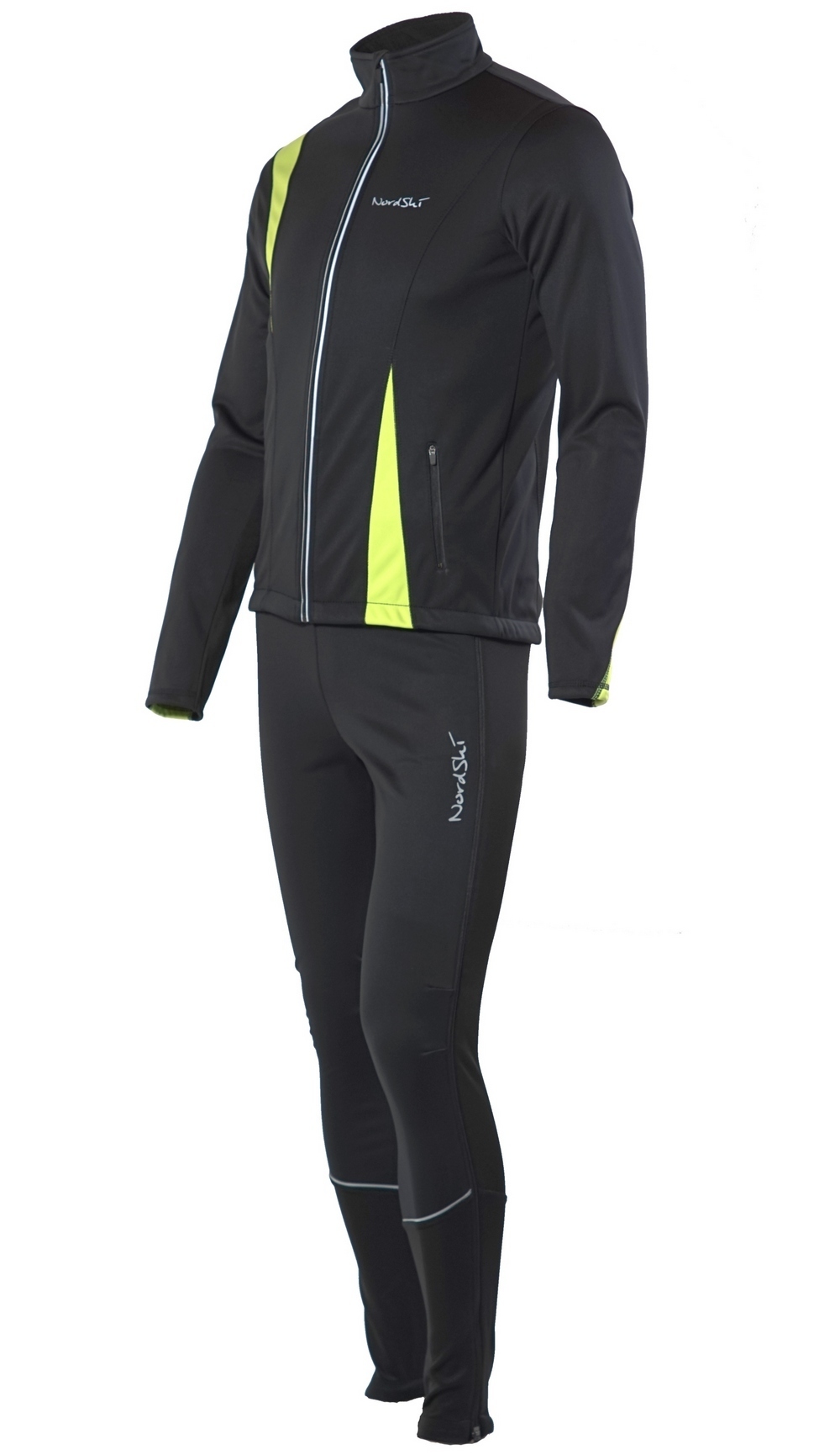 Nordski Active мужской разминочный костюм черный-желтый - 6
