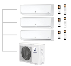 Мульти сплит система Electrolux на 3 комнаты (21+27+50 кв.м) HM FMI