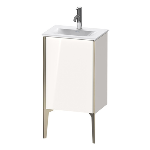 Duravit XViu XV4068LB122 Тумба подвесная 591x430x310мм, для раковины #073345, 1 дверь, (петли слева), цвет: белый глянцевый/champagne matt