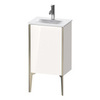 Duravit XViu XV4068LB122 Тумба подвесная 591x430x310мм, для раковины #073345, 1 дверь, (петли слева), цвет: белый глянцевый/champagne matt