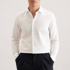 Сорочка мужская Seidensticker Slim Fit 01.653690-01 из твила белая