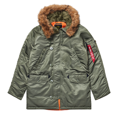 Парка Alpha Industries N-3B Slim Fit Sage Green (Зеленая)