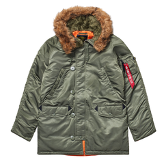 Парка Alpha Industries N-3B Slim Fit Sage Green (Зеленая)