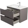 BelBagno KRAFT 39-700/390-2C-SO-GSO База под раковину подвесная с фрезерованными ручк. по всей дл. фасада с 2 выкатн. ящ.,Темно-Серый Мат.,700x395x500