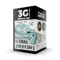 Набор красок AK Interactive German Panzer Grey Modulation Set 3G, 4 краски