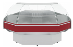 Холодильная витрина CARBOMA ATRIUM 2 GC120 VV-5 динамика (внешний угол 90)
