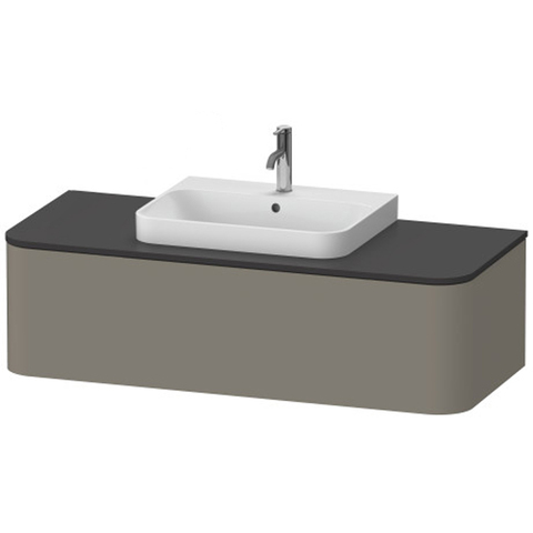 Duravit Happy D.2 Plus HP4932M9292 Тумба подвесная 354x1300x550мм 1 ящик, цвет: stone grey satin matt