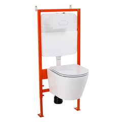 BelBagno BB026/BB042BL Инсталляция для унитаза с клавишей смыва, цвет: белый фото