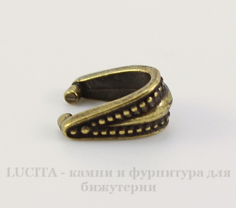 Держатель для кулона TierraCast "Королевский" 10х9х5 мм (цвет-античная латунь)