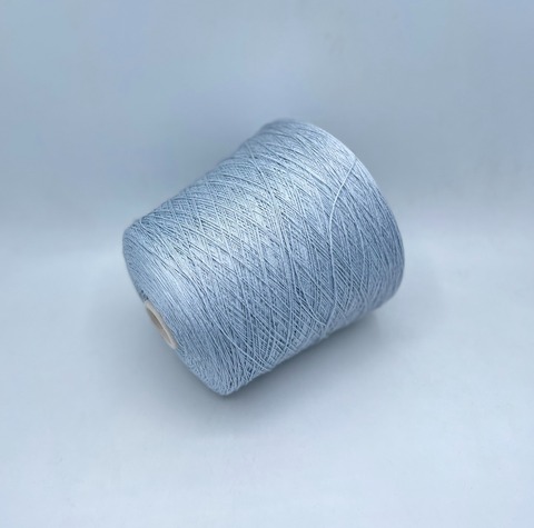 Luxury Selection by Ri.Go(пр.Италия), art-Okinawa ,700м/100гр, 57%Шелк 43%Хлопок , цвет-Светло-голубой сатин ,арт.30528