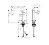 Hansgrohe Tecturis E 73040670 Смеситель для раковины 150 Fine, однорычажный, CoolStart, с клапаном push-op