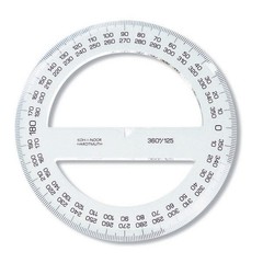 Транспортир KOH-I-NOOR 360/125, прозрачн.пластик, 746328, пакет с подвесом